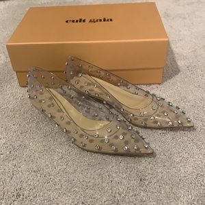 Cult Gaia Roxy Rhinestone Clear Pump